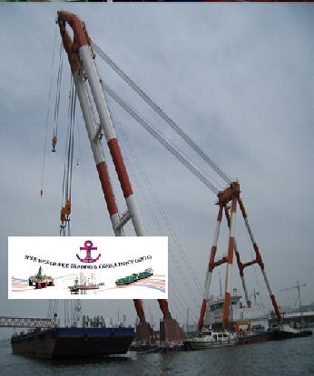 2011 KOREA BLT 600 TLC SHEER LEG FLOATING CRANE ON PROMPT SALE - SERIOUS NAME END BUYERS ONLY