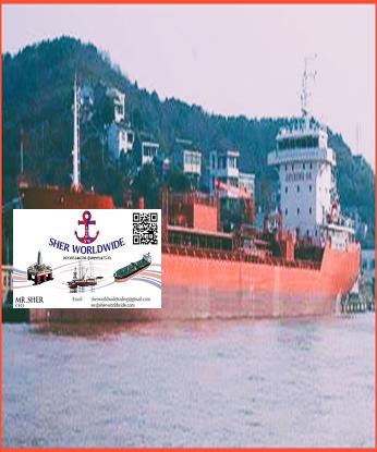Sher Worldwide, chemical tanker for sale, sulphur carrier, Jiangsu Zhenjiang SY, IMO II, CCS, 4,066 
