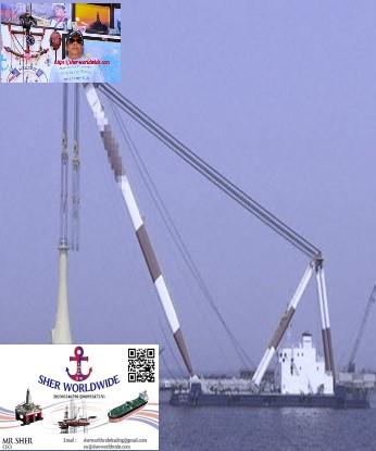 Sher Worldwide, #sw, Ship Buyers, Ship Owners, 700 TLC Floating Crane Barge, Korea, KR Coastal, Lift