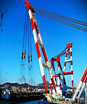 For Sale: Direct Seller to Owner - 800t Sheerleg Crane (2013, Korea) | SHER Worldwide